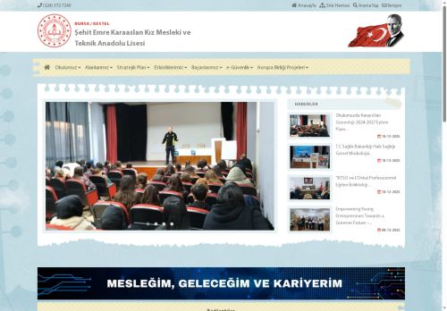 BURSA / KESTEL - Şehit Emre Karaaslan Kız Mesleki ve Teknik Anadolu Lisesi