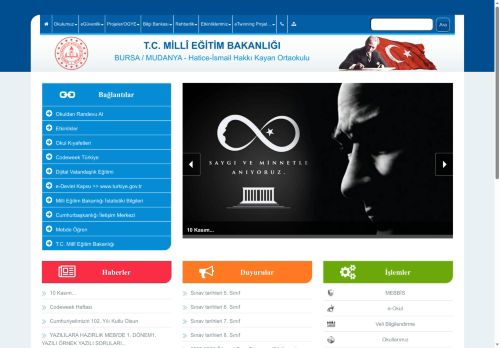 BURSA / MUDANYA - Hatice-İsmail Hakkı Kayan Ortaokulu