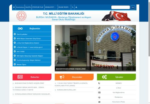 BURSA / MUDANYA - Mudanya Öğretmenevi ve Akşam Sanat Okulu Müdürlüğü