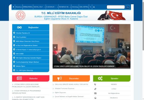 BURSA / OSMANGAZİ - BTSO Baha Cemal Zağra Özel Eğitim Uygulama Okulu III. Kademe