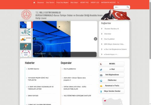 BURSA / OSMANGAZİ - Bursa Türkiye Odalar ve Borsalar Birliği Anadolu İmam Hatip Lisesi