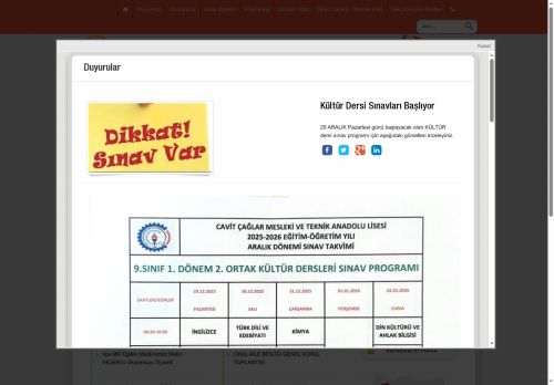 BURSA / OSMANGAZİ - Cavit Çağlar Mesleki ve Teknik Anadolu Lisesi