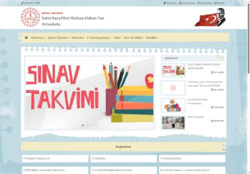 BURSA / NİLÜFER - Şehit Kara Pilot Yüzbaşı Hakan Tan Ortaokulu