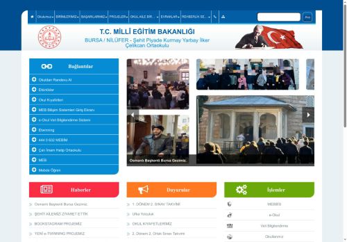 BURSA / NİLÜFER - Şehit Piyade Kurmay Yarbay İlker Çelikcan Ortaokulu