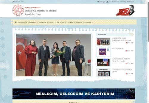 BURSA / ORHANGAZİ - Erenler Kız Mesleki ve Teknik Anadolu Lisesi