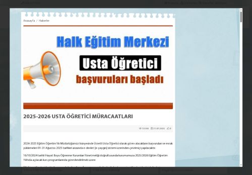 BURSA / ORHANGAZİ - Orhangazi Halk Eğitimi Merkezi