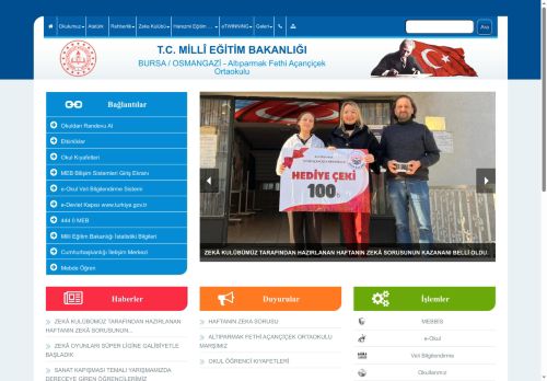 BURSA / OSMANGAZİ - Altıparmak Fethi Açançiçek Ortaokulu