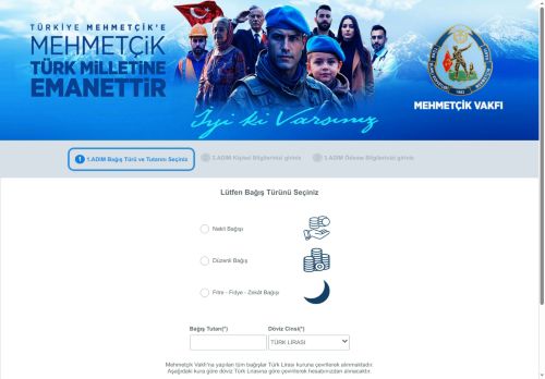 Mehmetçik Vakfı Online Bağış
