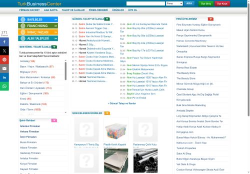 Turk Business Center - Firma Rehberi, Ticari Talep ve İlanlar, Ürün Katalogu