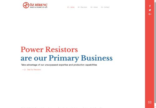Power Resistors | Oz Direnc Ltd. | Türkiye