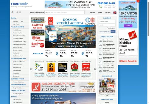 FuarTakip.com Uluslararası Sektörel fuarlar takvimi, fuar arama motoru