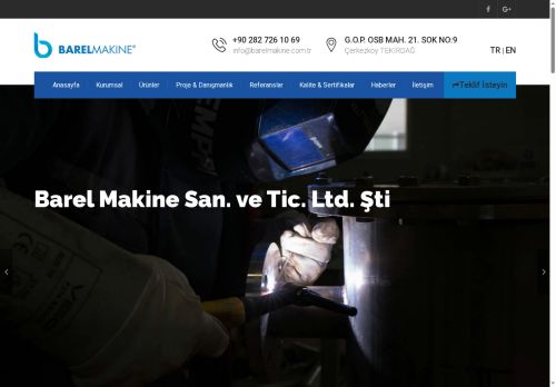 Ana Sayfa | Barel Makine San. ve Tic. Ltd. Şti