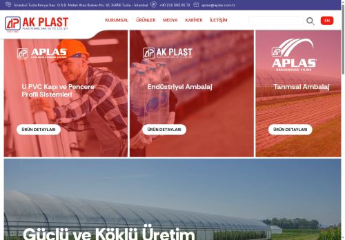 AK PLAST | PVC Kapı Pencere Profil Sistemleri, Tarımsal ve Endüstriyel Ambalaj