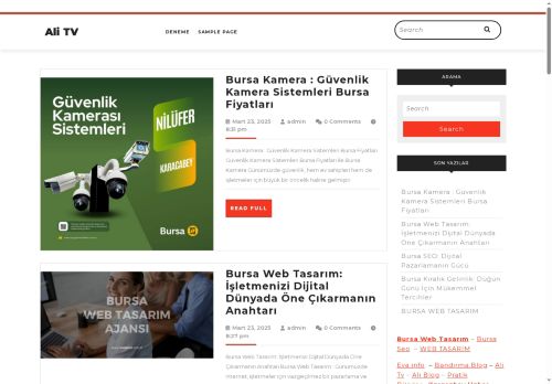 BURSA WEB TASARIM – Ali TV