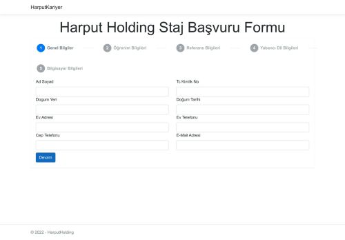 Home Page - Harput Kariyer-Staj Başvuru