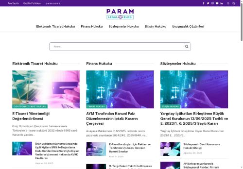 Param Legal: Elektronik Ticaret, Sözleşme ve Finans Hukuk Blogu