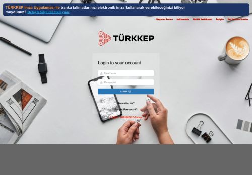 Türkkep E-Fatura Giriş Sayfası