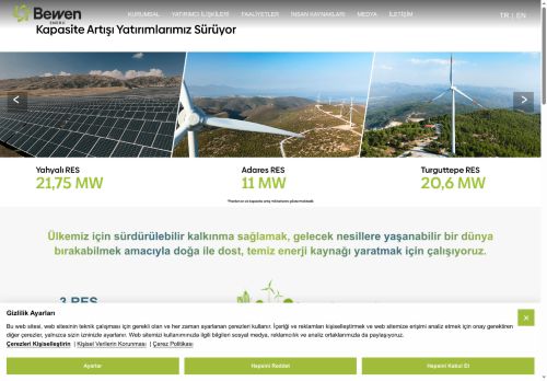 BEWEN Enerji A.Ş. - Yenilenebilir Enerji Kaynakları