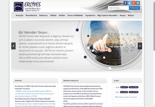 ERCİYES YEMİNLİ MALİ MÜŞAVİRLİK VE BAĞIMSIZ DENETİM A.Ş.