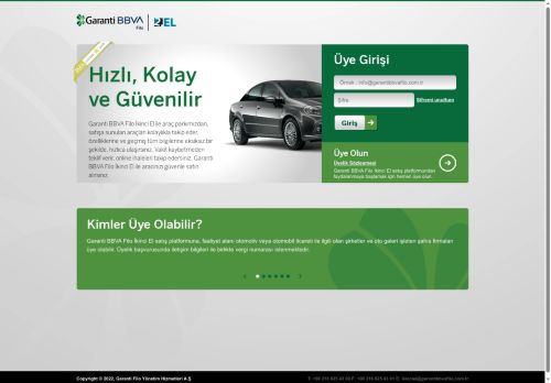 Garanti BBVA Filo Kurumsal İkinci El Online Satış Platformu