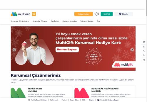 Multinet Up: Yemek Kartı, Hediye Kartı ve Kurumsal Çözümler