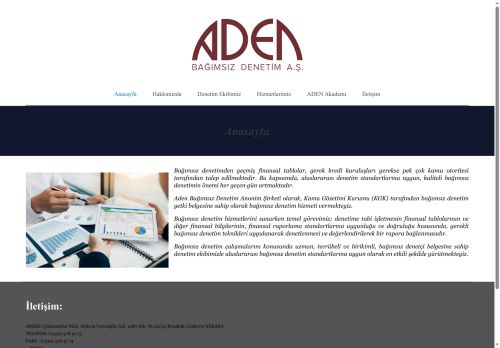 ADEN BAĞIMSIZ DENETİM ANONİM ŞİRKETİ
