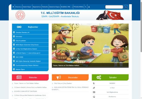 Enerji Dostu Mavi Yeşil Okul Atık Ambalaj Toplama Yarışması - Anafartalar İlkokulu