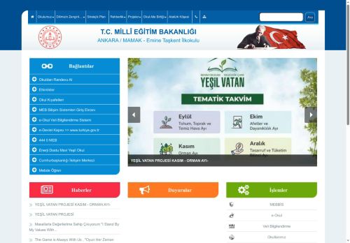 Enerji Dostu Mavi Yeşil Okul Projesi - Emine Taşkent İlkokulu