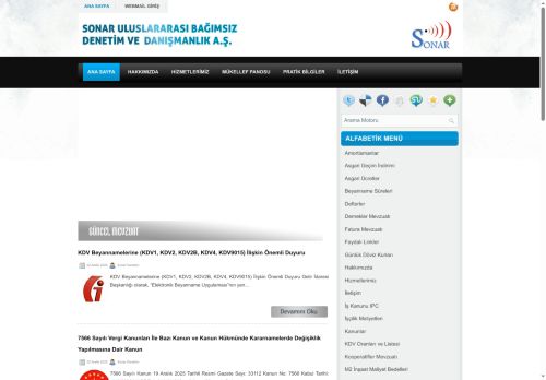 Sonar Uluslararası Bağımsız Denetim ve Danışmanlık A.Ş.