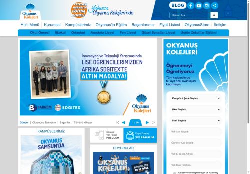 Okyanus Koleji - Kolej, Özel Okul, Ana okulu, ilkokul, ortaokul, Lise