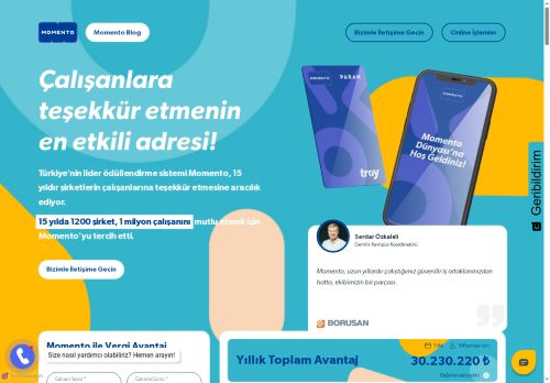 Momento: Çalışan Ödüllendirme Sistemi & Sadakat Programı