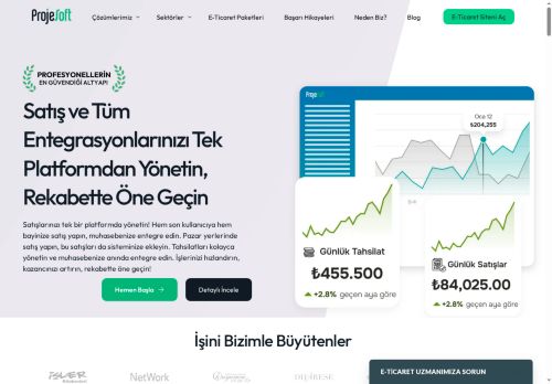 E-Ticaret Altyapısı - E-Ticaret Paketleri - ProjeSoft