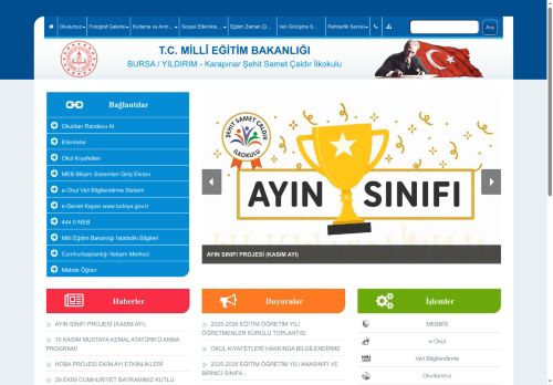 ENERJİ DOSTU MAVİ YEŞİL OKUL PROJESİ - Karapınar Şehit Samet Çaldır İlkokulu