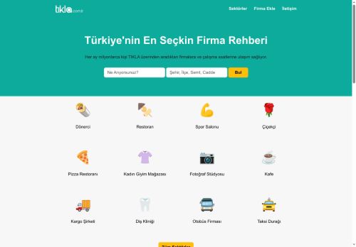 TIKLA - FİRMA REHBERİ - FİRMALAR, KURUMLAR, KURULUŞLAR