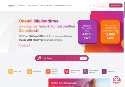 Aydem Perakende: Elektrik Tedarik Hizmet Sağlayıcısı