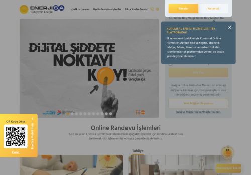 Online Randevu, Fatura ve Abonelik İşlemleri - Enerjisa Online Hizmetler Merkezi