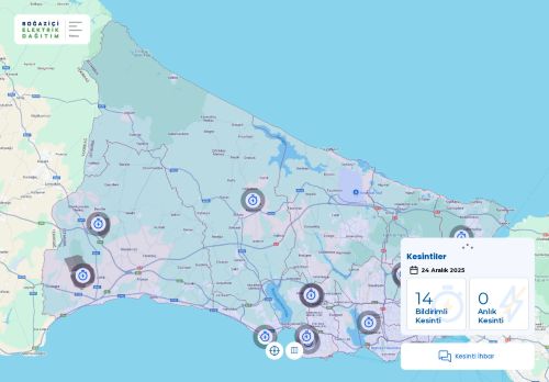 Bedaş Elektrik Kesinti Haritası
