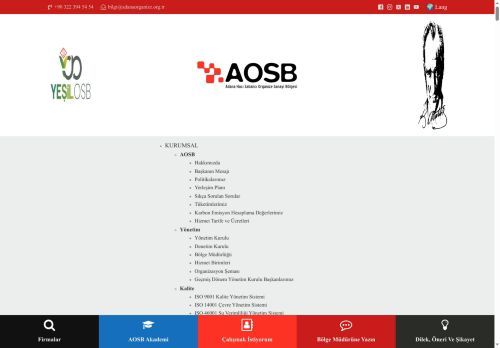 Firmalar - Adana Organize Sanayi Bölge Müdürlüğü