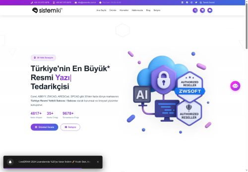 Sistemiki A.Ş. Türkiye: Corel ZWCad, Autocad, SPCad, Microsoft, Rhinoceros, Abbyy Yazılım Tedarikçisi