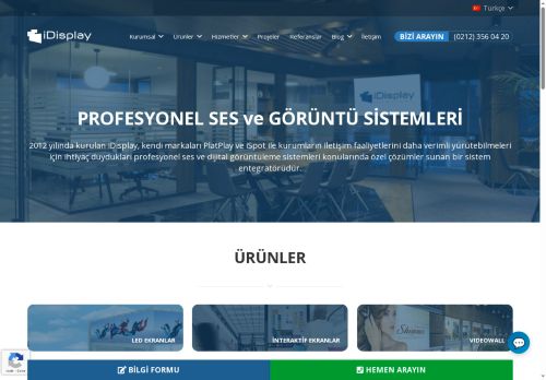 iDisplay - Profesyonel Ses ve Görüntü Sistemleri
