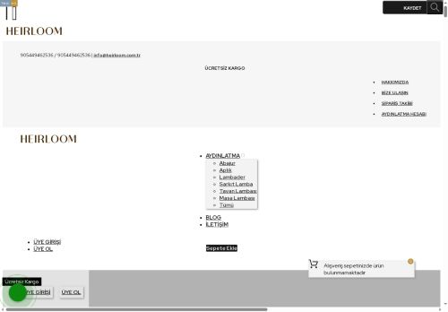 HEIRLOOM | Dekorasyon Tasarım Ürünleri