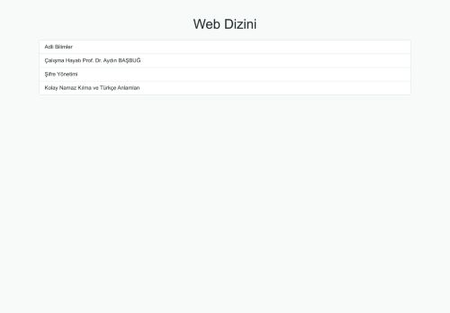 Dizin Sayfası