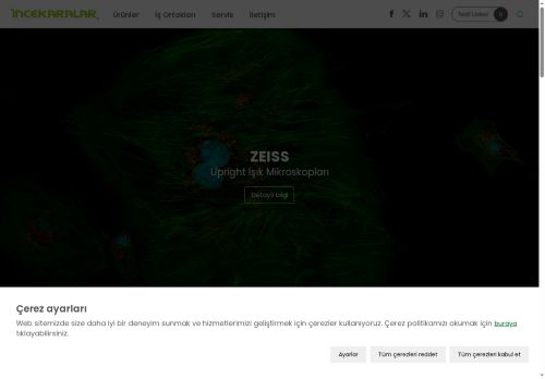 İncekaralar Yaşam Bilim - Biyolojik Güvenlik ve Temiz Hava Kabinleri