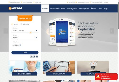 Aklınızda Neresi Varsa Oraya Metro Turizm Var | Metro Turizm