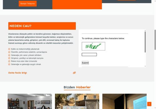 CAU :: YKS-Ek Kontenjan Ön Kayıt