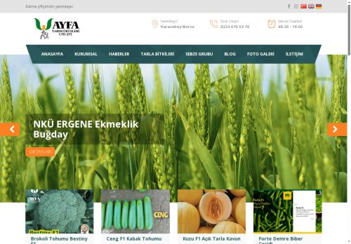 Anasayfa - Ayfa Tarım