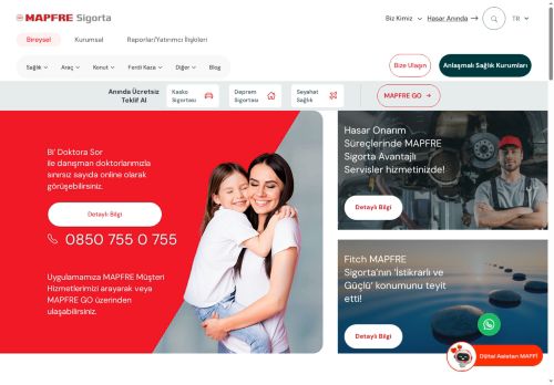 MAPFRE Sigorta - Genel Sağlık Sigortası, Kasko Sigortası, Konut Sigortası, DASK ve daha birçok sigorta ürünleriyle yanınızda!