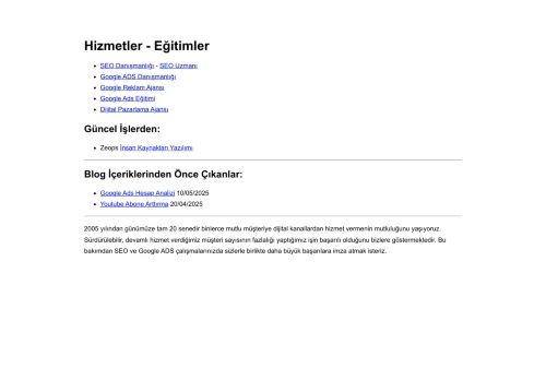 SEO - Google ADS - Eticaret yazılımları sunarız