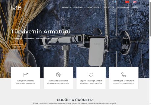 FOMA Su Armatürleri | Duş Setleri | Sağlıklı Armatür