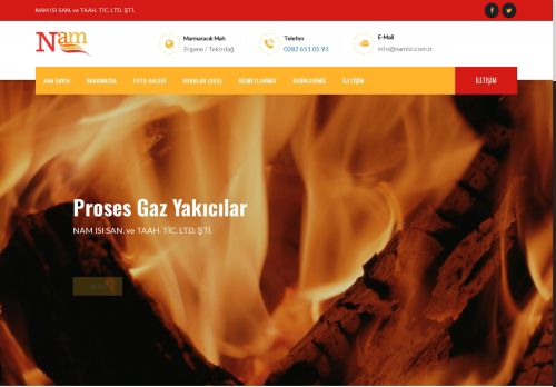 NAM ISI SAN. ve TAAH. TİC. LTD. ŞTİ. -- Proses Gaz Yakıcılar